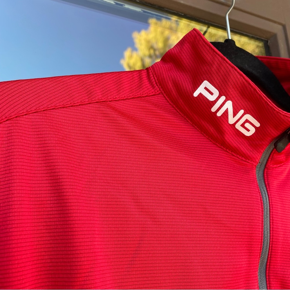 PING 1/4-Zip Red University of Wisconsin "W" Pullover XL - Picture 3 of 13